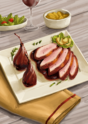 19 duck with pears in red wine 02
