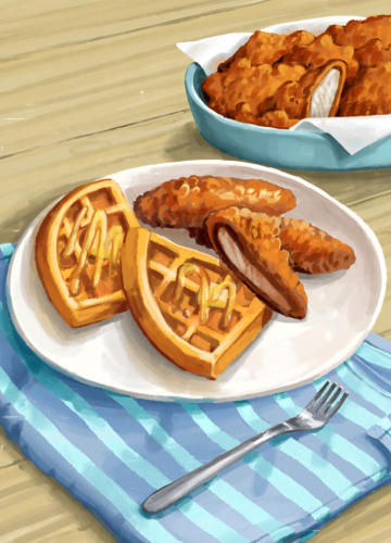51 chicken and waffles